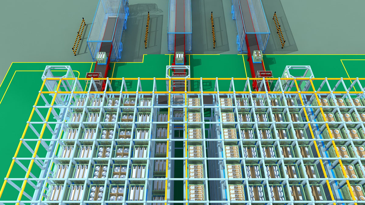 四向穿梭车3D效果图_高维动画制作公司 四向穿梭车3D效果图_高维动画制作公司